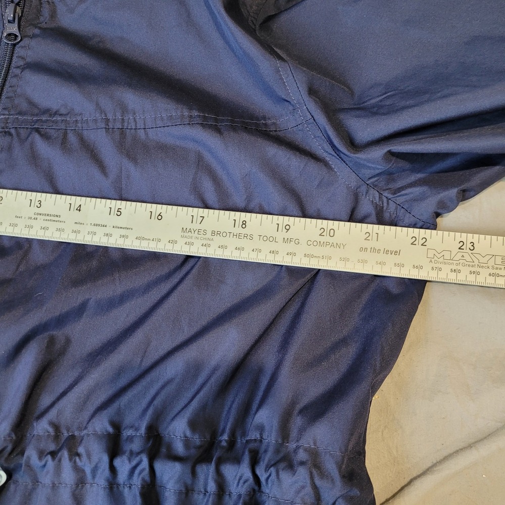 Weather Tamer Womens SZ Lg 12-14 Parka in a‎ pocket Wind breaker w/hood blue EUC - Picture 7 of 10